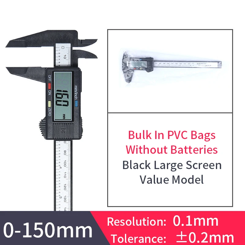 150 мм 100 мм 6 дюймов электронный цифровой штангенциркуль из углеродного волокна штангенциркуль микрометр цифровая линейка измерительный инструмент