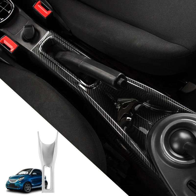 

For Mercedes Benz Smart 453 Fortwo Forfour 2015-19 PC Plastic Armrest Center Handbrake Storage Box Central Console Organizer Box