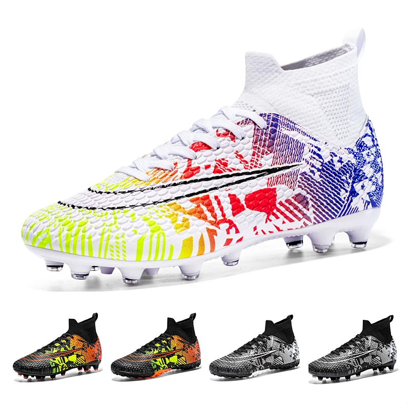 

Mens Soccer Shoes Non-slip Cleats Football Boots Professional Training TF/FG Futsal Shoes Sports Kids Turf Grass Soccer Sneaker