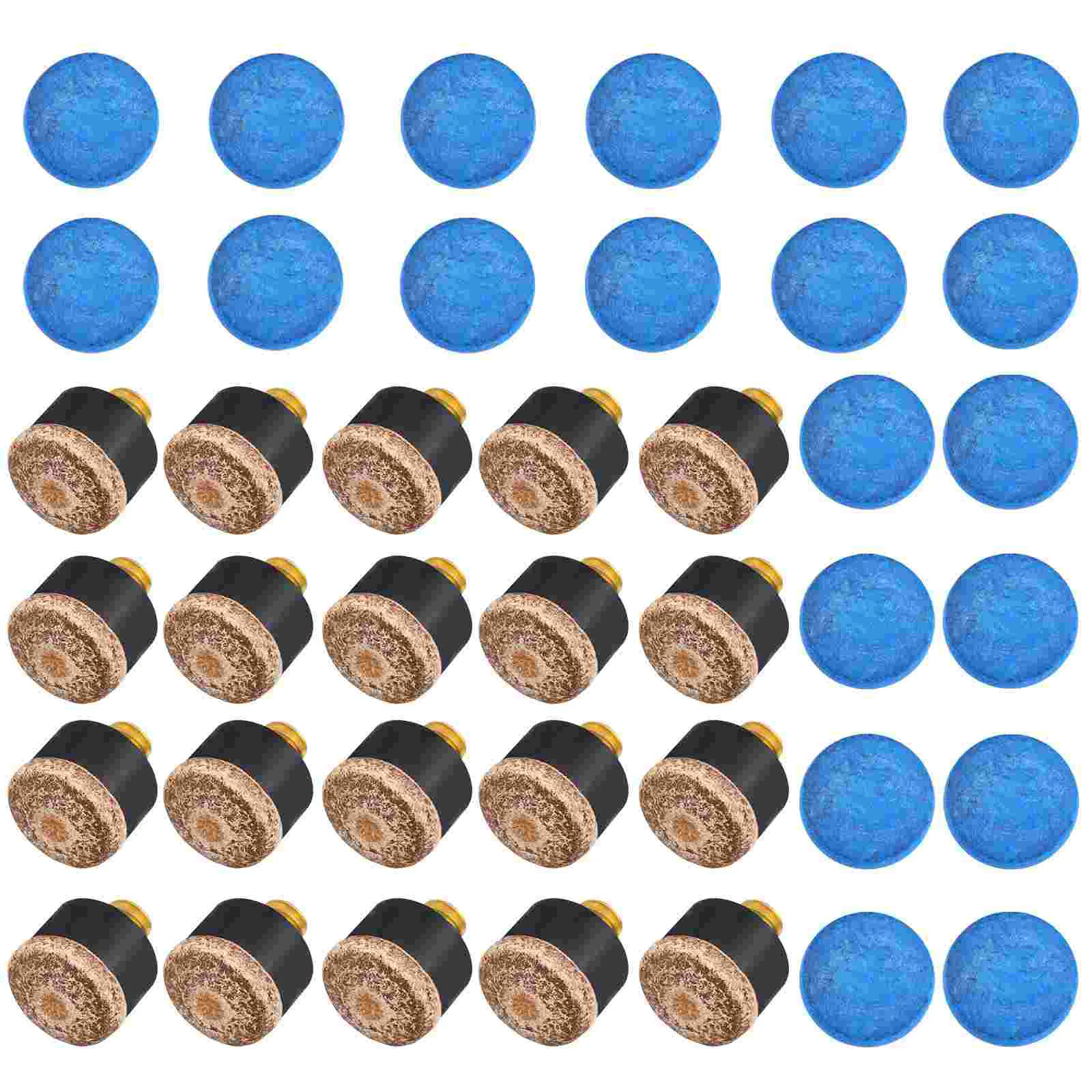 

40 Pcs Skin Snooker Cue Billiard Supplies Small Pool Tips Props Replacement Accessories Screw Red Head: Fitting