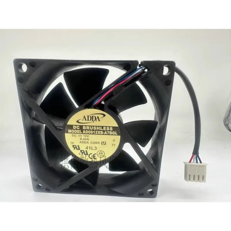 Новый вентилятор ЦП для более быстрого охлаждения, постоянный ток 12 В, 0,45 А, осевой вентилятор охлаждения с высоким потоком воздуха, 80*80*25 мм