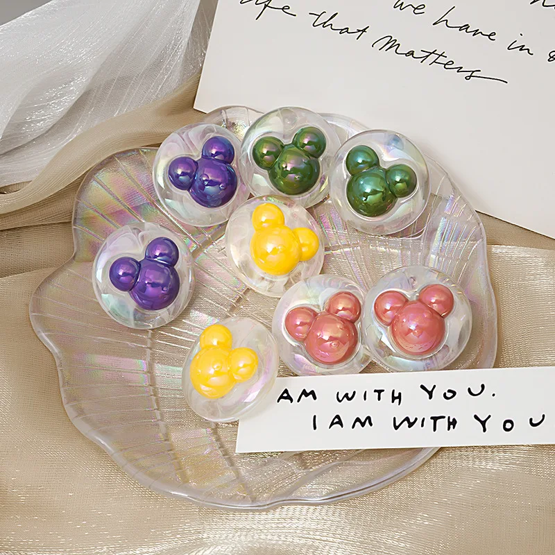 

Disney Mickey Mouse Earrings Acrylic Fashion Jewelry Kawaii Disney Jewelry Geometric Circle Solid Earing for Women Birthday Gift