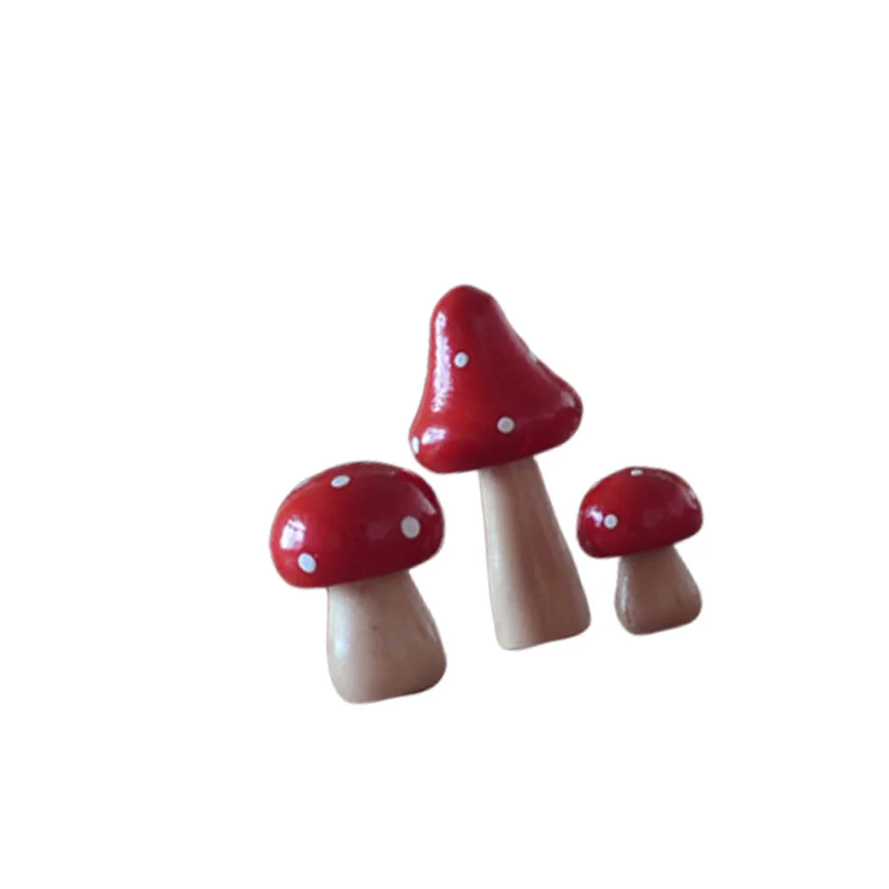 

Mushroom Miniature Garden Mini Ornament Accessories Landscape Figurines Mushrooms Microdesk Artificial Figure Wood Sculpture