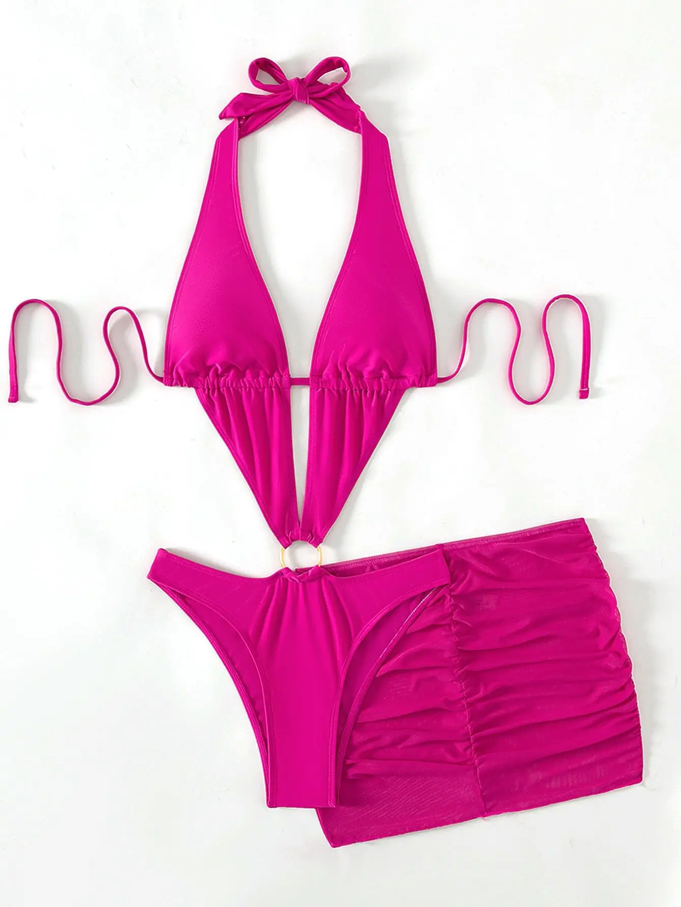 Цельный купальник сексуальный женский купальный костюм с вырезами монокини