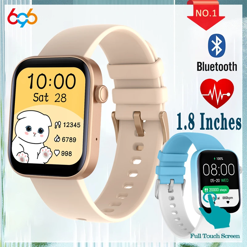

Smart Watch Blue Tooth Call 1.8 Inch Screen 120+ Sports Mode Smartwatch 24 Hour Heart Rate Monitor Fitness Tracker Message Push