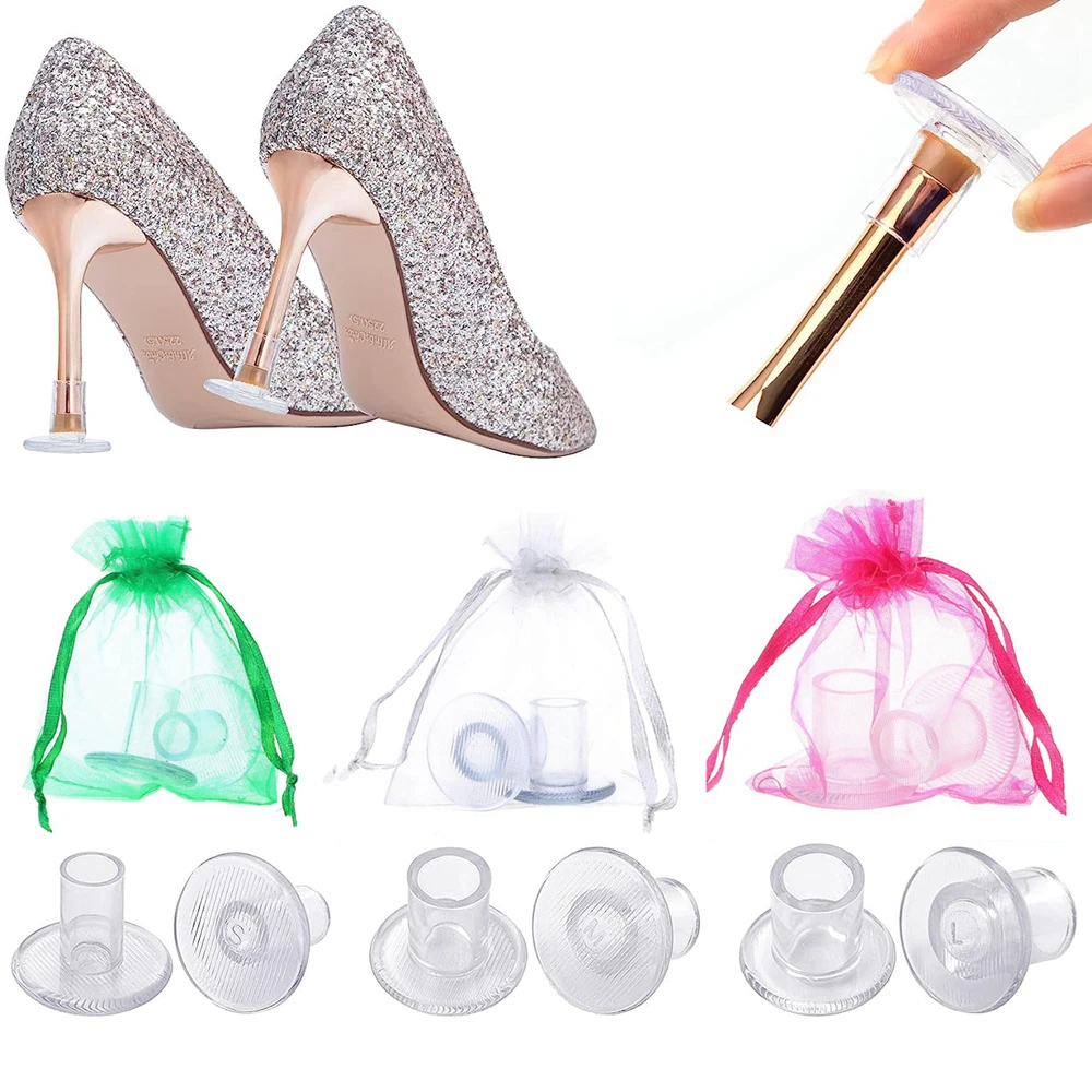 

80 Pairs High Heel Protectors Latin Stiletto Dancing Covers Heel Stoppers Antislip Silicone High Heeler For Wedding Party Favor