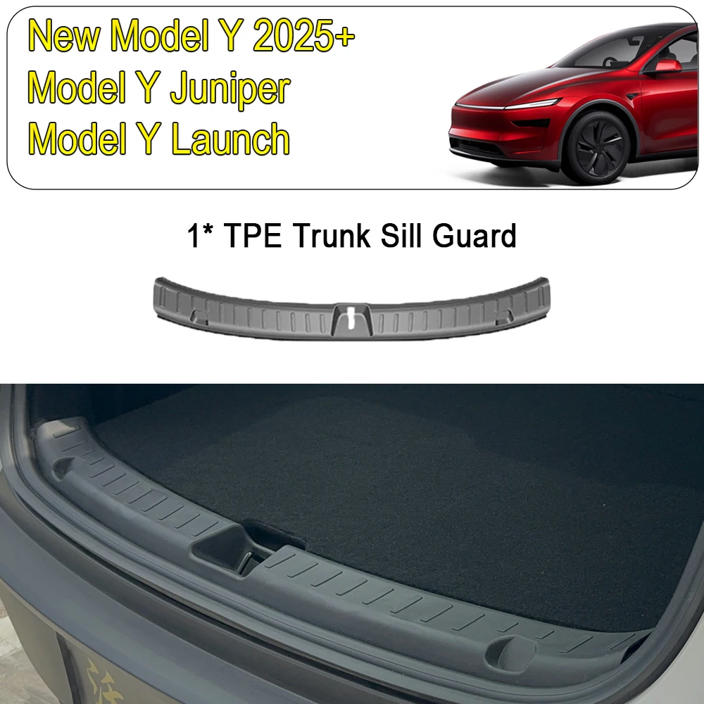 

USVOTOV TPE Защита Порога Багажника Для Tesla Model Y И Model 3 2024-2025, Резиновый Бампер С Защитой От Царапин