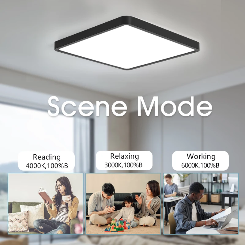 $46.41 Dimmable LED Ceiling lamp 36W Living room Lighting App/2.4G Remote Control Multimodal 110/220V Ultra-thin Bedroom Ceiling Lights