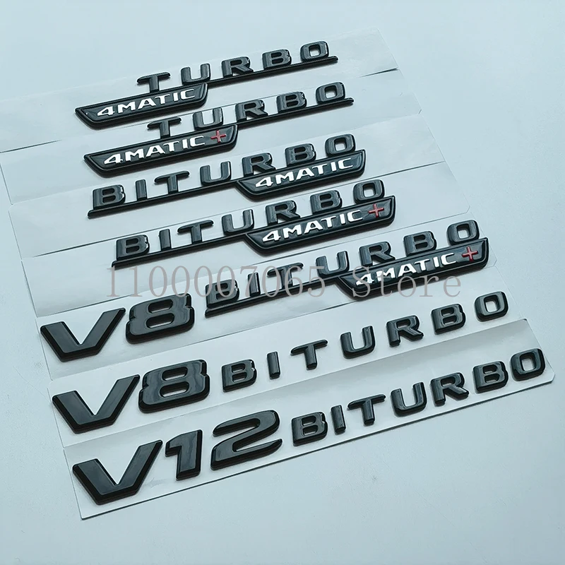 2017 глянцевая черная плоская турбо V12 V8 Biturbo 4matic большой яркость для Mercedes Benz AMG