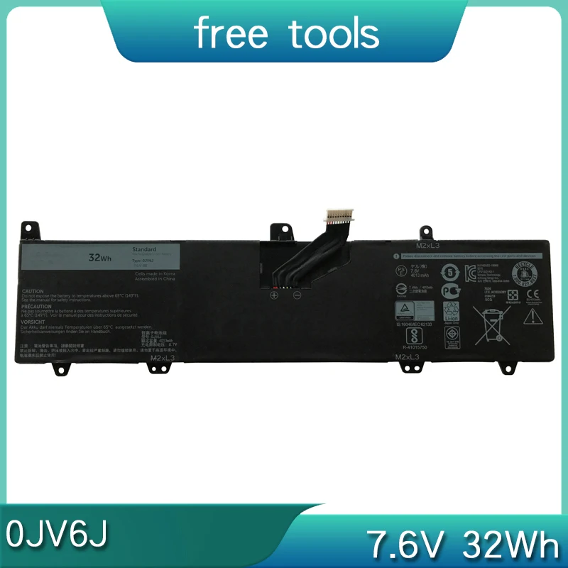 Новый аккумулятор для ноутбука 0JV6J 7 6 В 32 Втч Dell Inspiron 11-3000 3162 3164 3168 8NWF3 PGYK5 0HH6K9