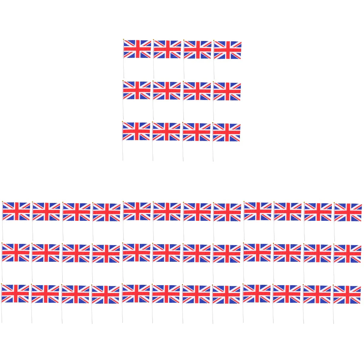 

200 Pcs Flags British National Flag United Kingdom Flag Great British Flag Great Britain Flags On Stick Platinum Jubilee Flag