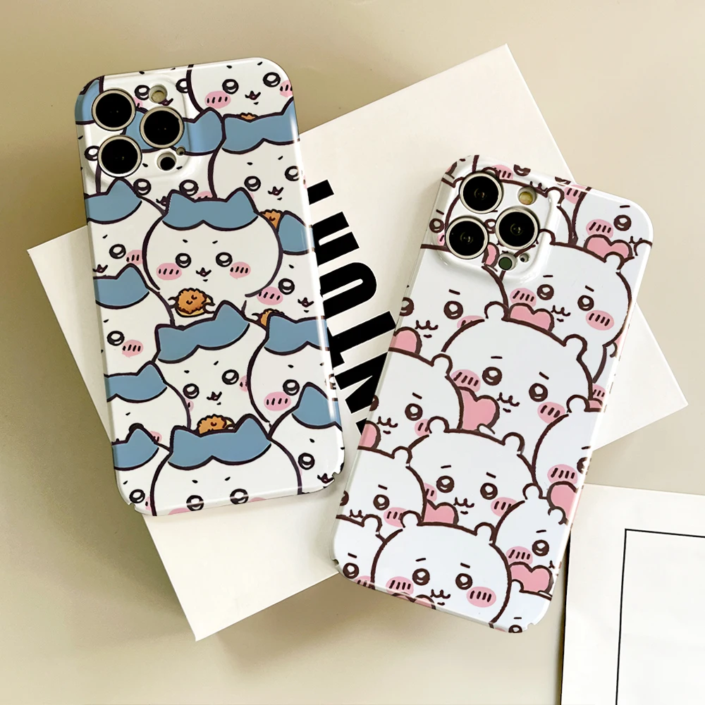 Фото Милый мультяшный аниме-чехол для телефона Samsung S 24 25 23 22 Ultra Plus A 04E 5G HD Hard Cover Film Shell C-ChiikawaS №1