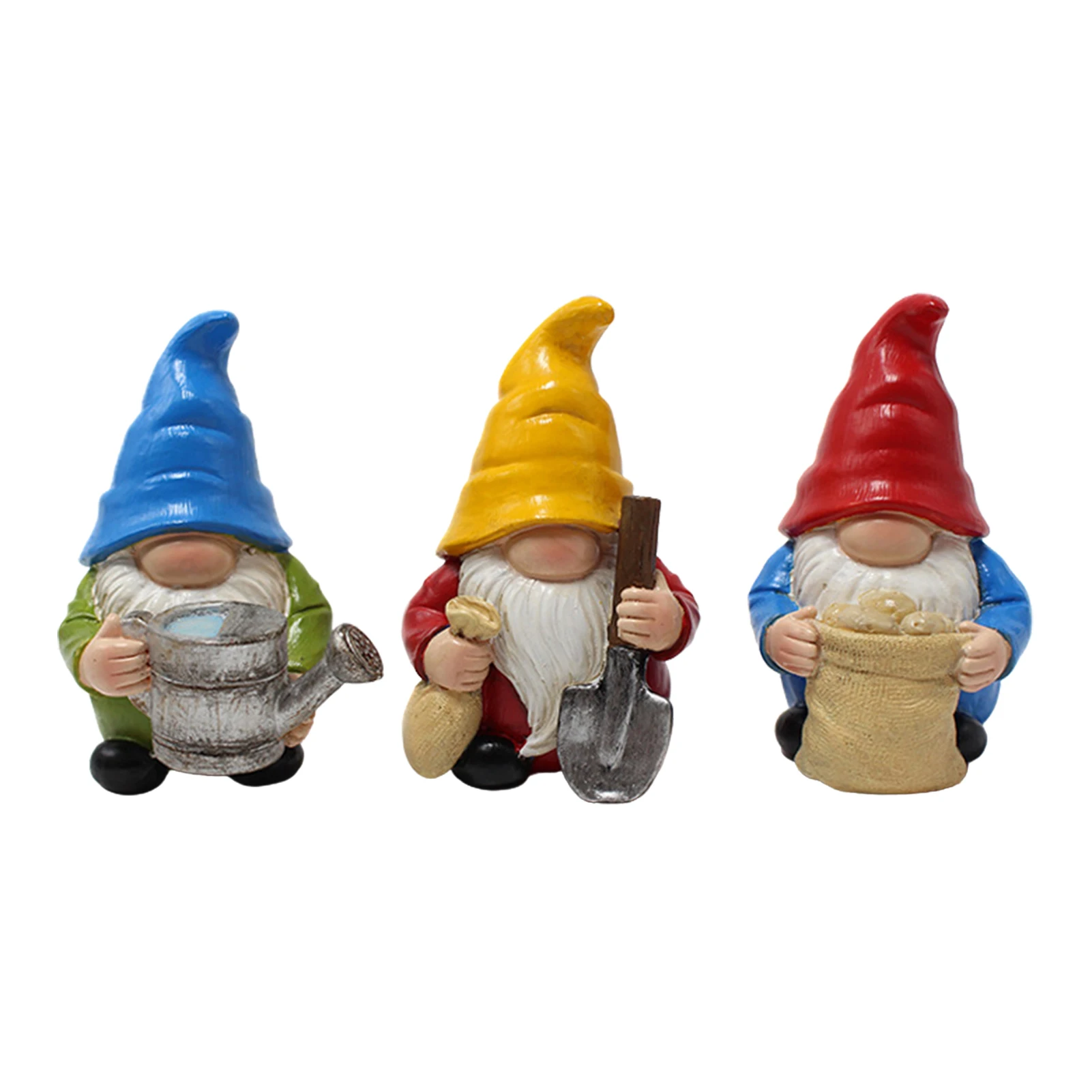 

Resin Garden Gnomes Decorations Mini Gnomes Garden Set 3 Pcs Decoration For Outdoor Patio Balcony Yard Lawn Ornament Gift
