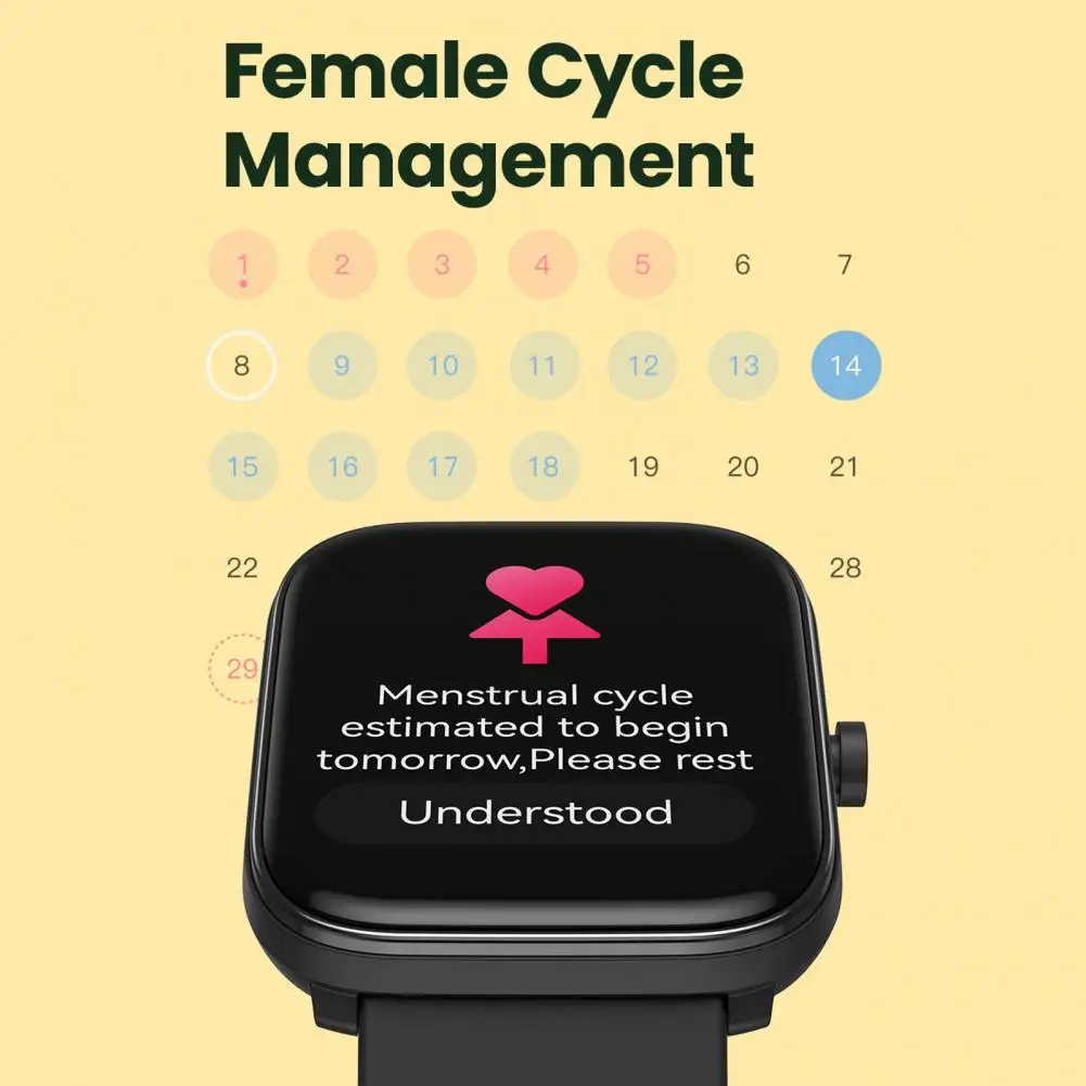 

Мониторинг здоровья, большой цветной экран, модный мониторинг сна, умные часы для повседневной жизни