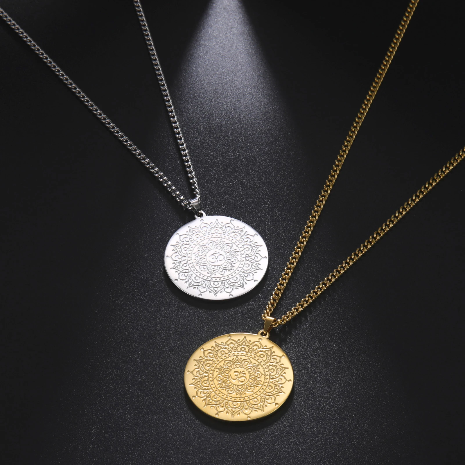 Dawapara буддийский цветок лотоса Ом Символ Мандала Подвеска Ожерелье &quotцветок