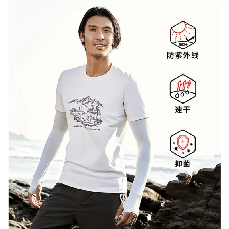 

Мужская быстросохнущая футболка Kailas, Белая Летняя Солнцезащитная футболка с коротким рукавом для рыбалки и отдыха на природе, лето