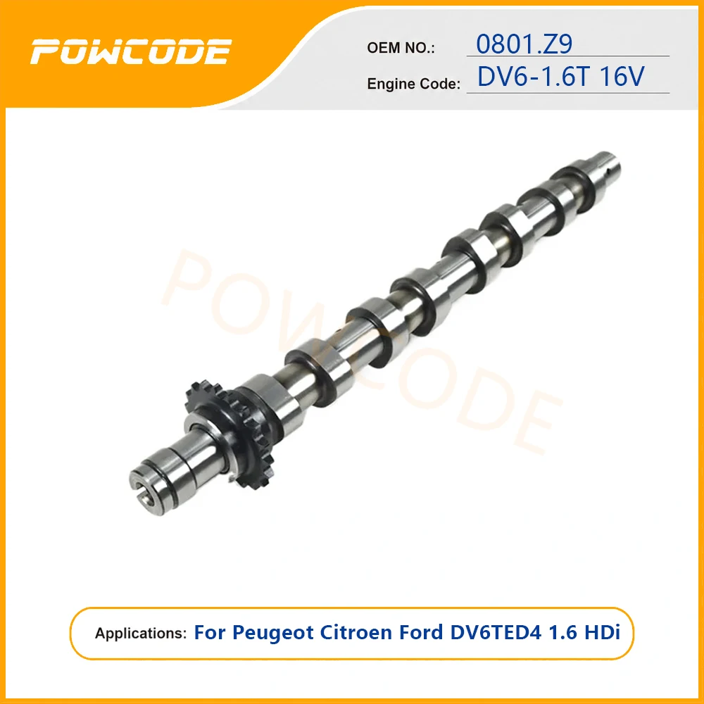 Фото Впускной распредвал DV6 1.6 HDI для Peugeot, Citroën, FORD FOCUS, VOLVO, SANTANA300, SUZUKI SX4, OE 0801.Z9, распредвал для дизельного двигателя. №1