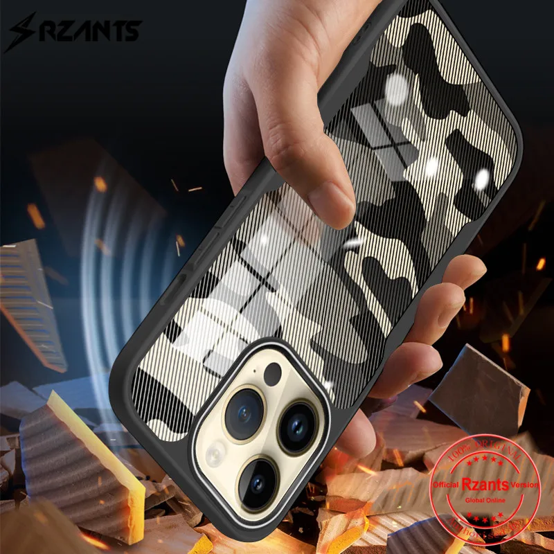 Ультратонкий чехол Rzants для Iphone 14 Pro Max камуфляжная задняя крышка [Beetle Upgrade Design]