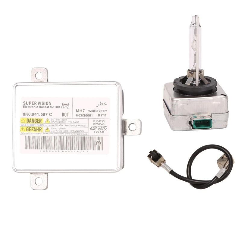 

Xenon Headlight Ballast Unit HID Module & Wire+Bulb 6000K For 2011-2021 Chrysler 300 BAM92-143700 / 8K0941597C
