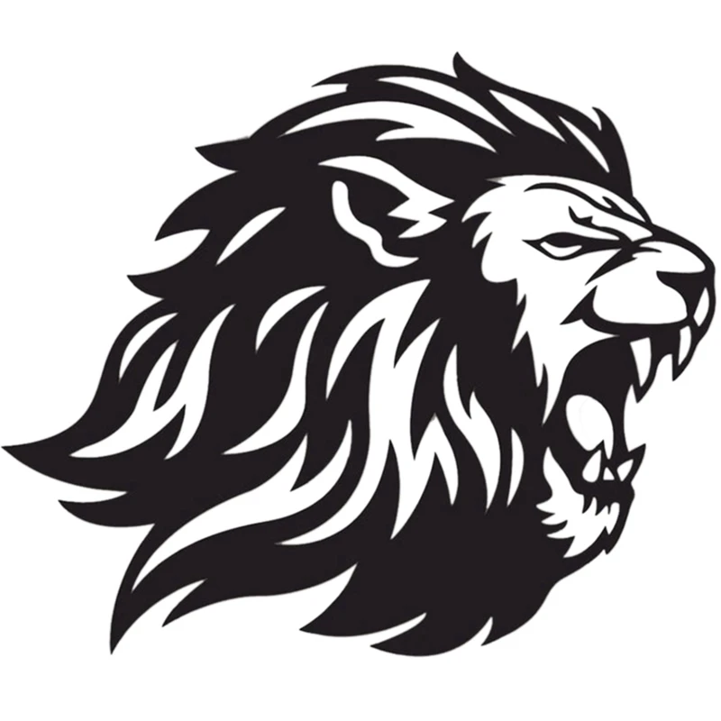 

Lion Wall Decor Black Color King Of Forests Cut Modern Nature Home Office Creative Stylish Living Room Decorative