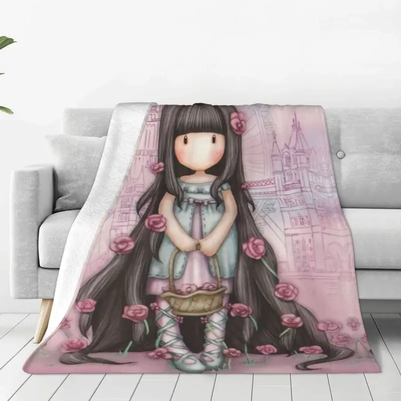 

Santoro Gorjuss Blanket Warm Fleece Soft Beautiful Girl Throw Blankets for Bedding Sofa Car Spring Autumn Flannel Anime