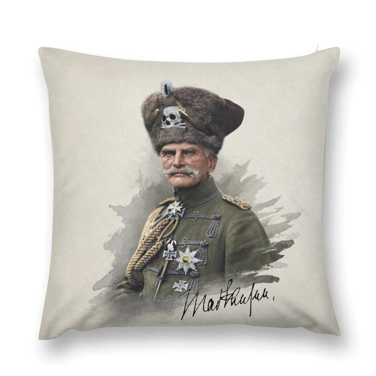 Декоративная декоративная подушка August von Mackensen для портрета рождественские