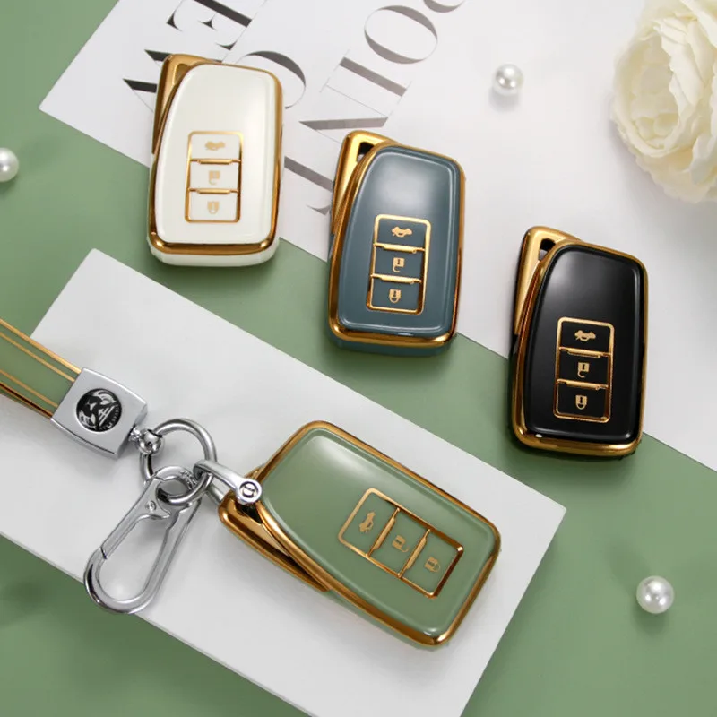 

NEW TPU Car Smart Key Case Cover Shell For Lexus NX IS RX ES GX LX RC LS UX GS 200 260 300 350 NX200 NX300 RX350 ES300 Keychain