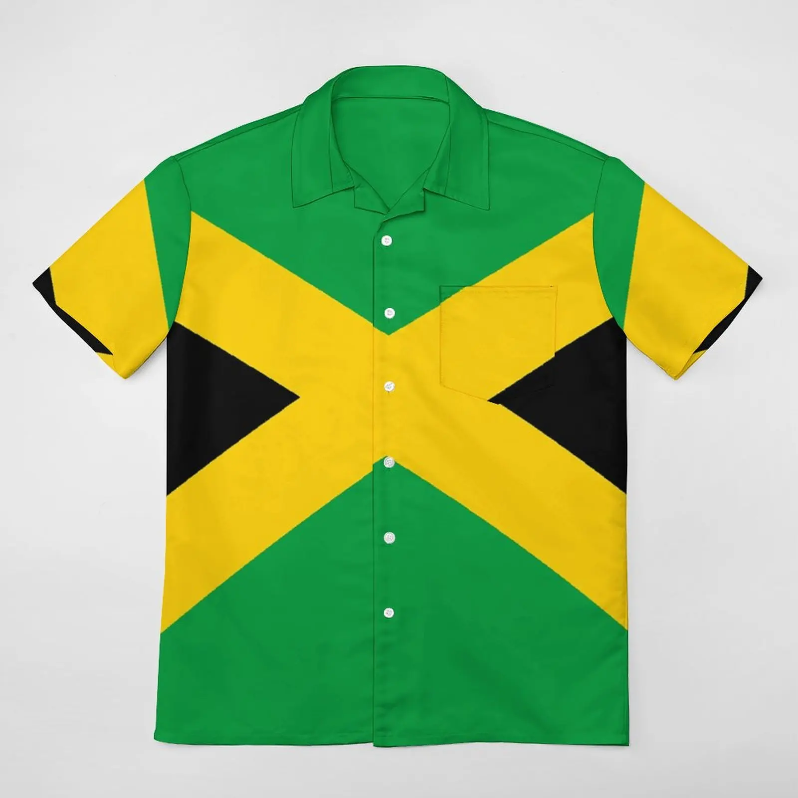 

Vintage Jamaican Flag A Short Sleeved Shirt Tshirt Coordinates Beach Vintage USA Size
