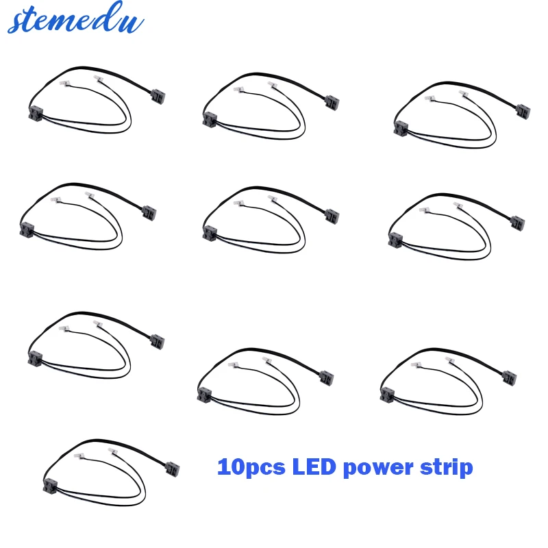 

2/5/10Pcs Technic Power MOC Technology PF Blocks Function LED Light Link Line Cable For Legoeds Train Vehicle