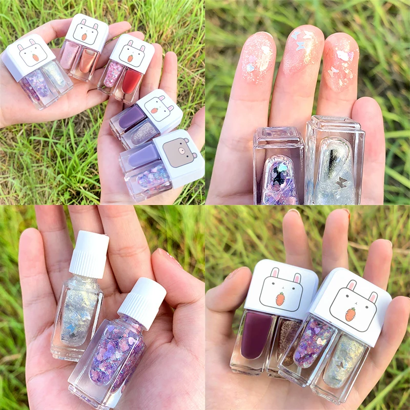 

Полуперманентный Гибридный Гель-лак для ногтей, два цвета