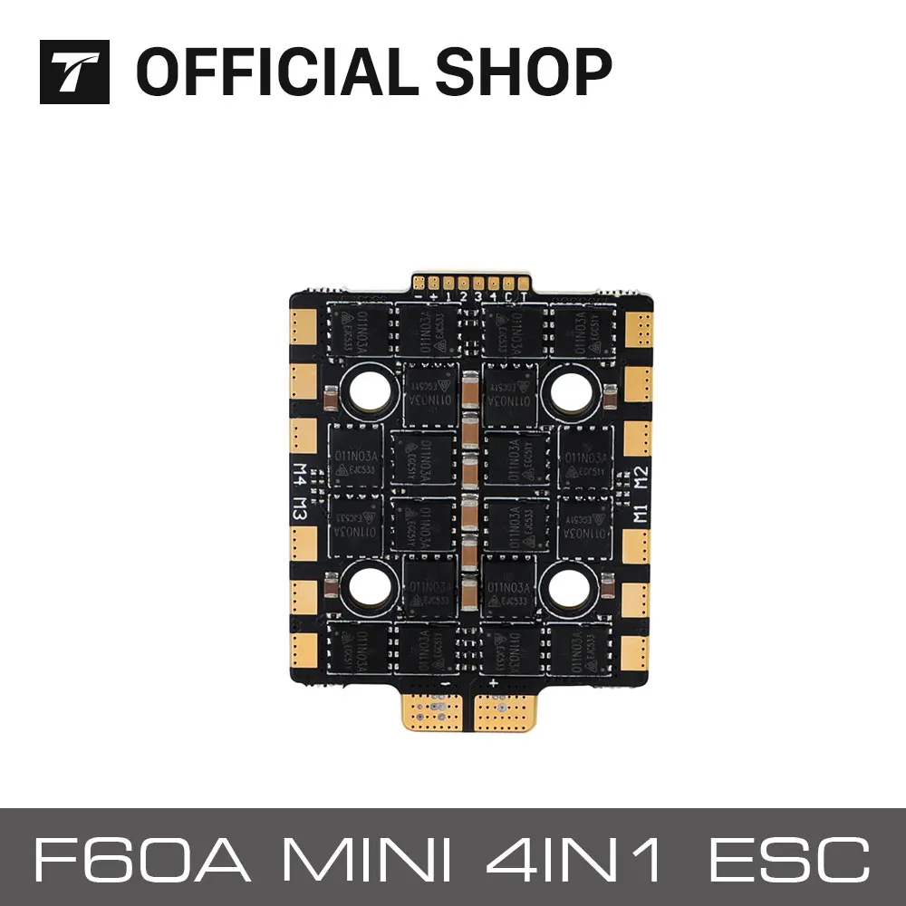 T-MOTOR F60A mini 8S 4 в 1 20X20 Racing ESC для FPV