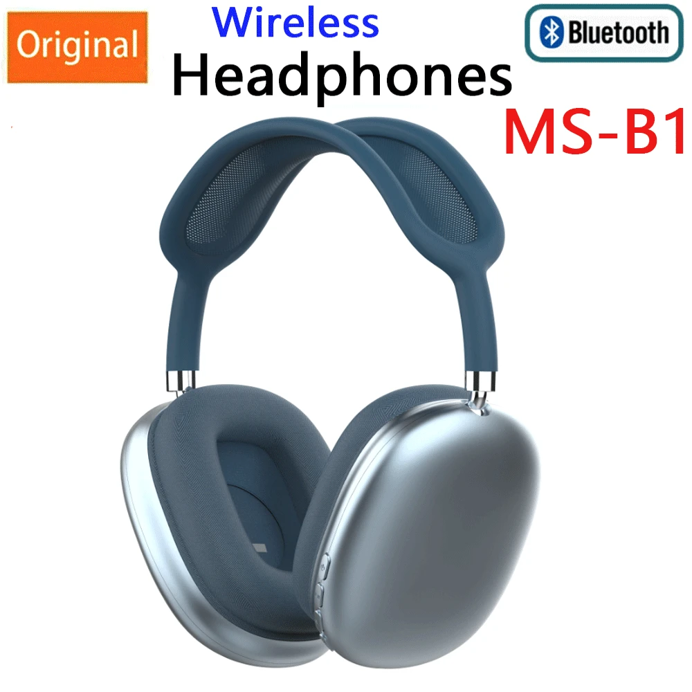 

New MS-B1 Wireless Bluetooth Headset Head-mounted Stylish With Mic Bass Music Game Earphone Online Class Meeting Wired Headphone