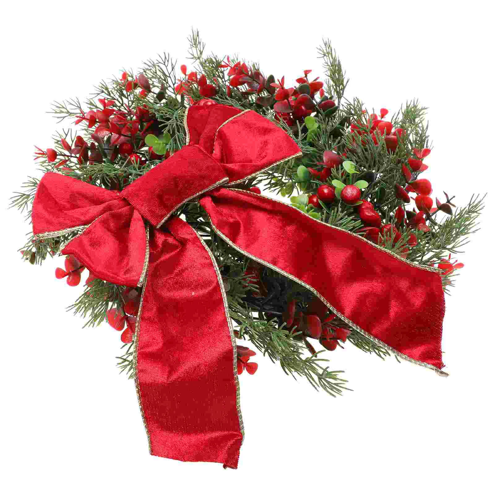 

Christmas Wreath Door Garlandfront Decorations Artificial Pendant Wreaths Vine Decor Outdoor Rattan Berryporch Decorative