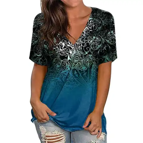 Summer Women's T Shirt 3D Abstract Print Short Sleeve Tops Casual Ladies Y2k Clothing Plus Size 2023 Harajuku Women T-shirts