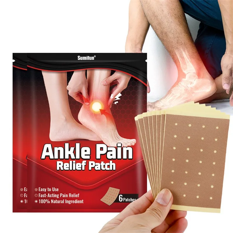 

6PCS Ankle Pain Relief Patch Treat Heel Spur Fasciitis Tendonitis Medicial Plaster Foot Ankle Sprain Ache Sticker Foot Care Tool