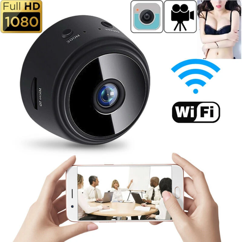 

Мини-камера 1080P Портативная Беспроводная с поддержкой Wi-Fi и функцией ночного видения