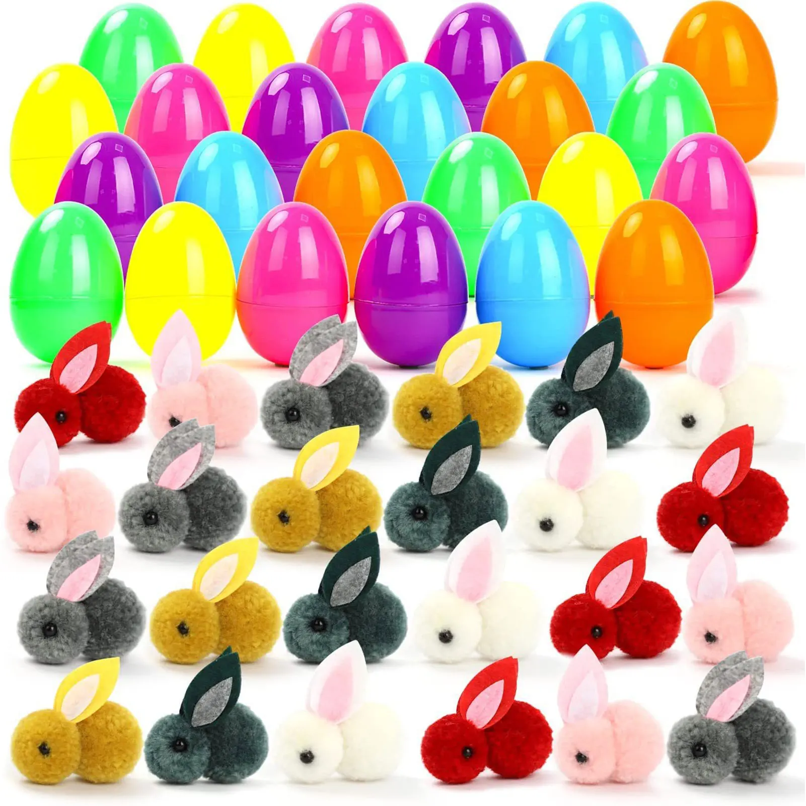 

New 24 Pcs Easter Creative Rabbit Decor Kit Cute Charming Decor Lightweight for Easter Birthday Festive Gift