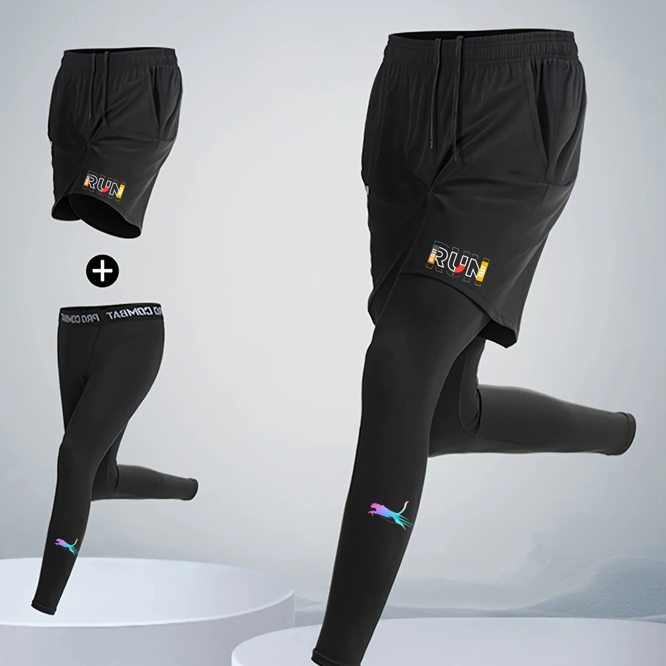 Jogger Men Running Conpression Pants Quick Dry Gym Training Leggings Basketball Athletic
