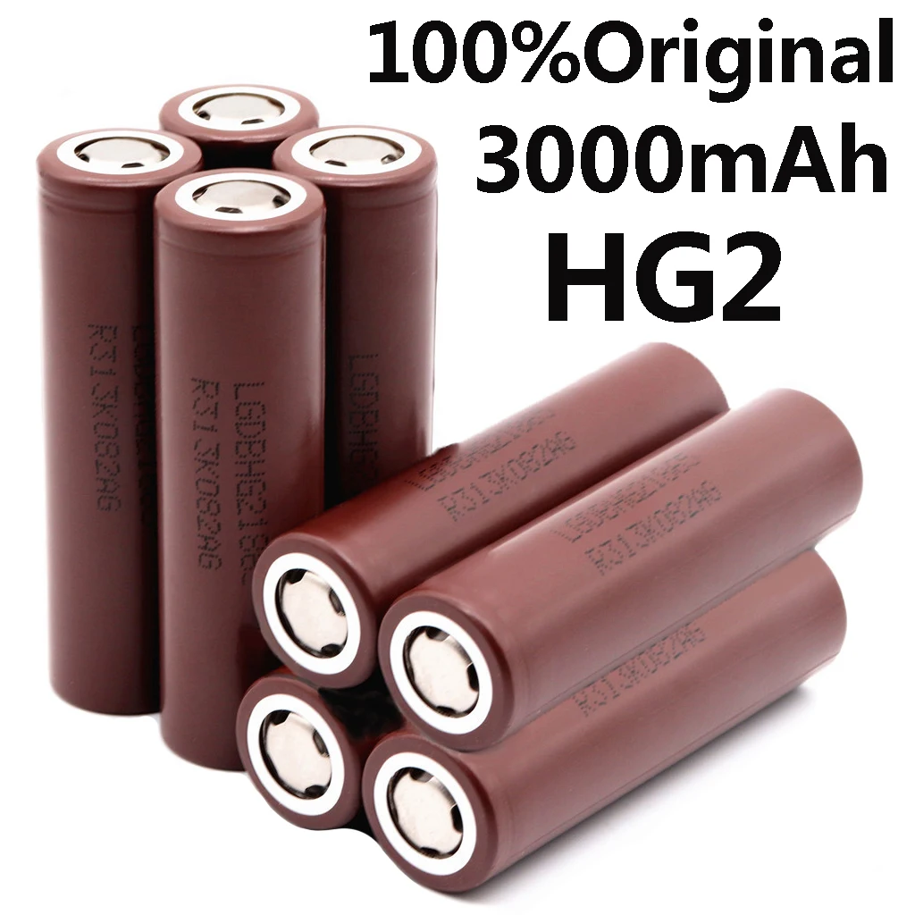 

100%.Original .recargabie.bateria.18650.3000mAh.3.7v.HG2.bateria de litio.18650.3000mAh.bateria.de.computadora, dispositivos