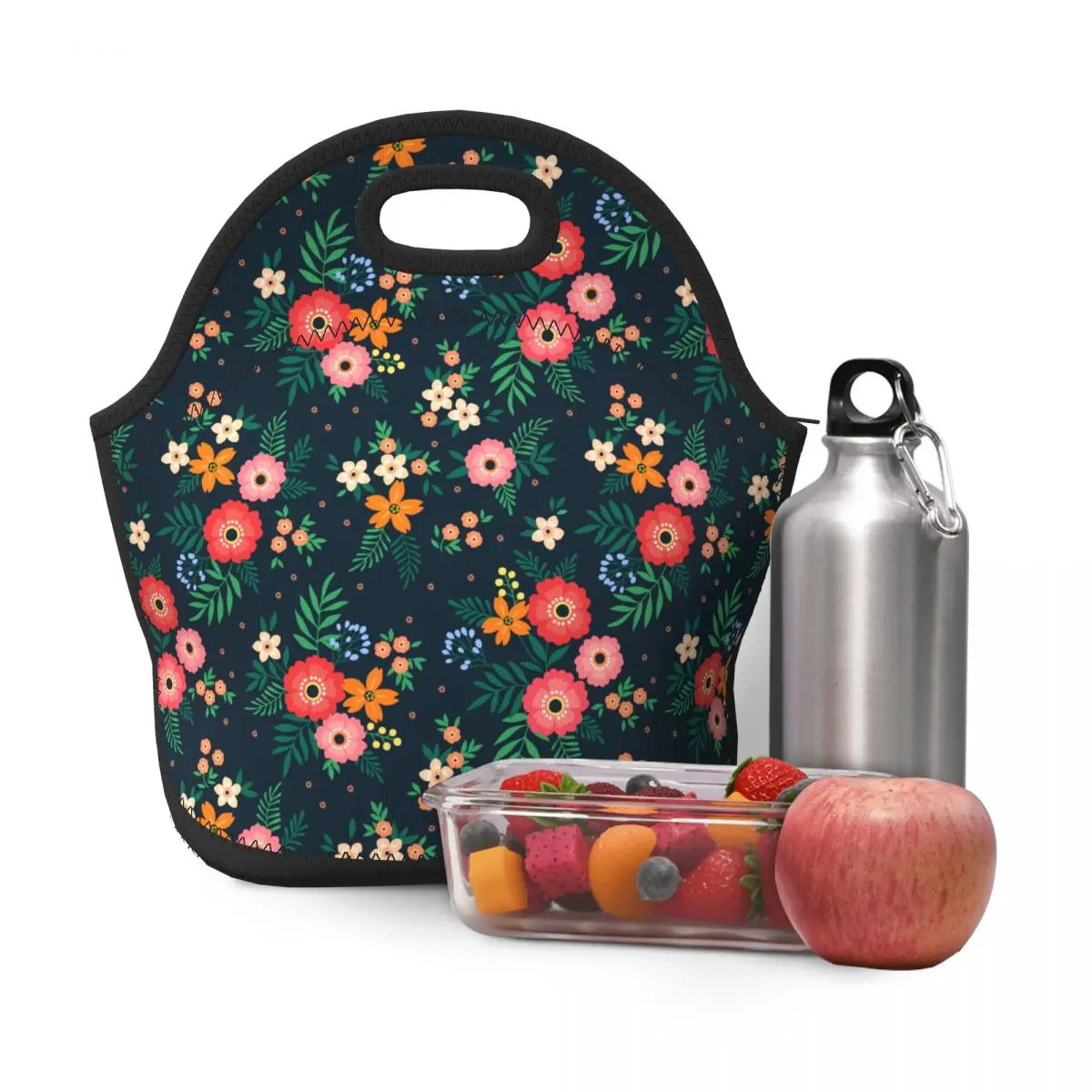 

Цветочные сумки для ланча для девочек, школьный органайзер для еды, Женский рабочий бокс для обеда, уличный мешочек для пикника, маленькая сумочка