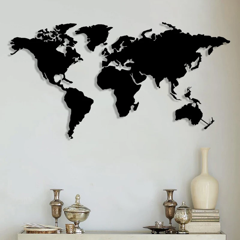 

Acrylic Wall Decor Art Decoration Painting, World Map Home Interior Decorative Item ​101x53 Cm/40x21 Inch Hang On Room Wall