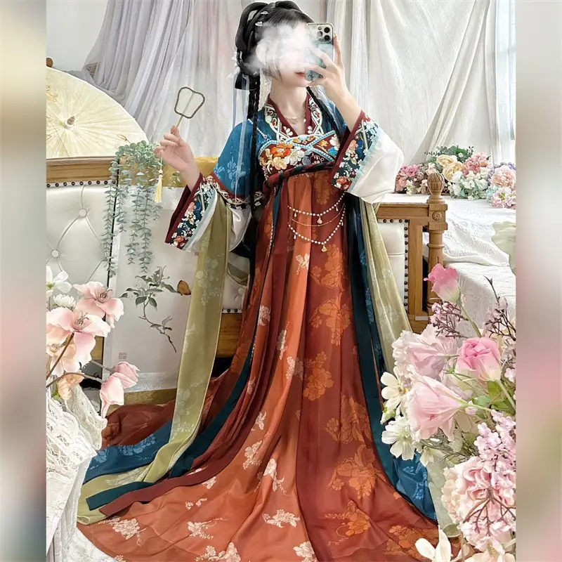 Китайское платье ханьфу традиционный Женский костюм на Хэллоуин карнавал