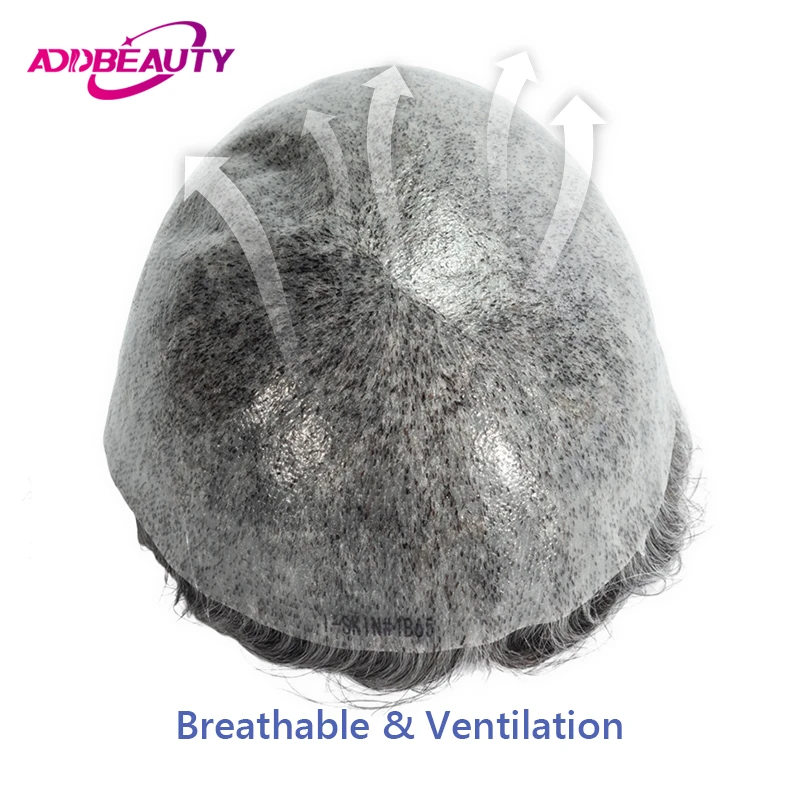 Мужской капиллярный протез узлы мужской парик полный PU0 12 мм тонкая кожа