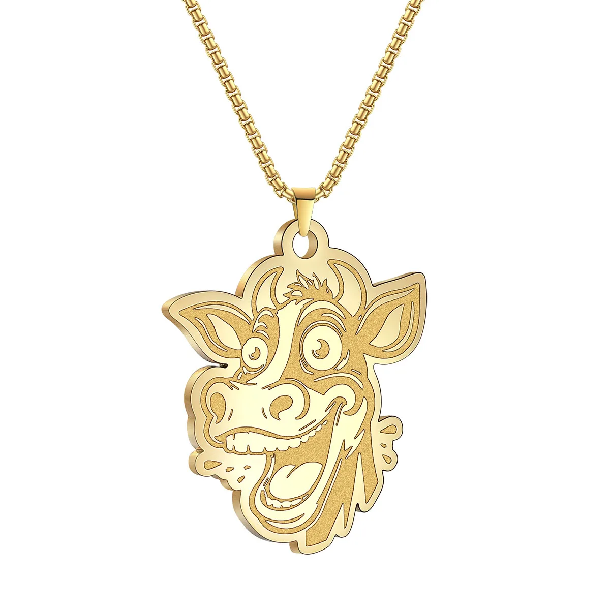 Ожерелье с головой коровы для женщин и мужчин милое ювелирное изделие из