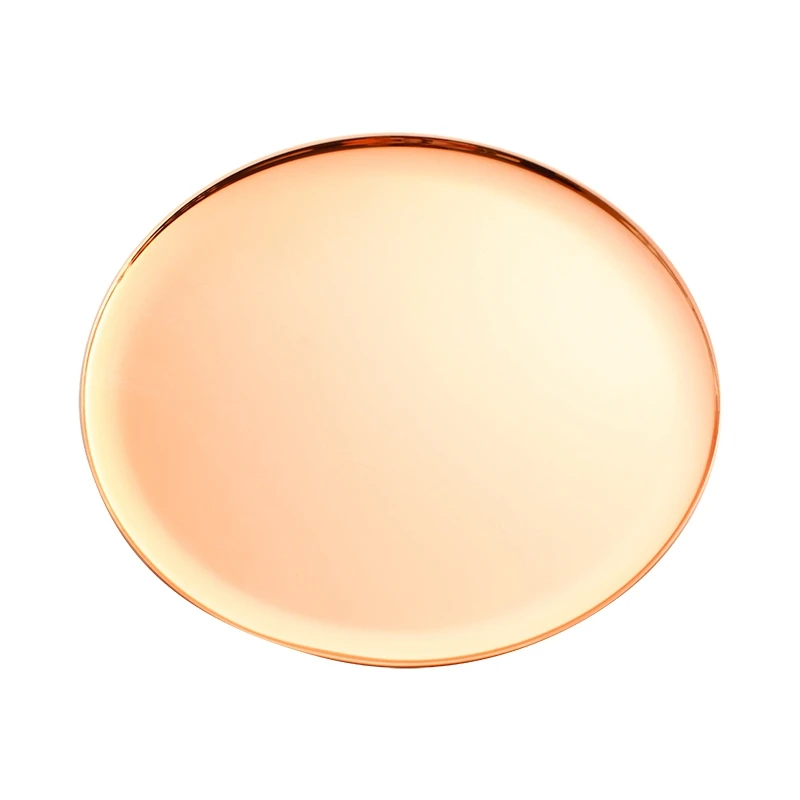 

Nordic Metal Rose Gold Office Table Storage Tray Scandinavian Jewelry Sundries Desk Storage Pad Organizer Decor for Home