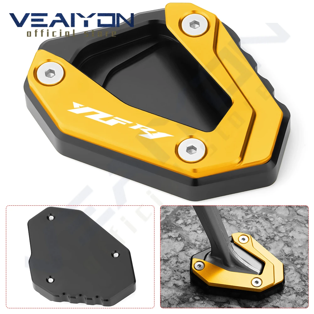 

For YAMAHA YZFR1 YZF R1 YZF-R1 yzf r1/r1m Motorcycle CNC Aluminum Foot Side Stand Extension Pad Support Plate accessories