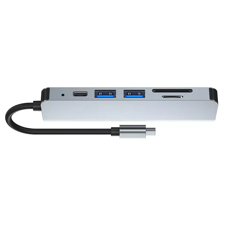 

6 Ports USB C HUB to HDNI VGA RJ45 Gigabit Ethernet Power Adapter Dock PD Charger for MacBook Pro Air Multi usb hub
