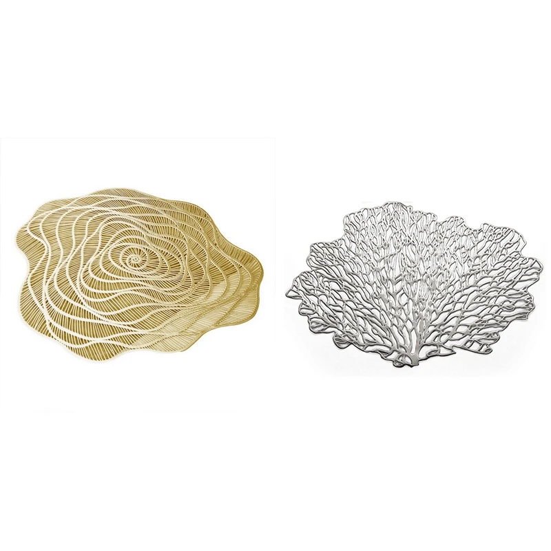 

Круглый обеденный стол, набор из 6 предметов, металлический коврик в форме цветка с вырезами