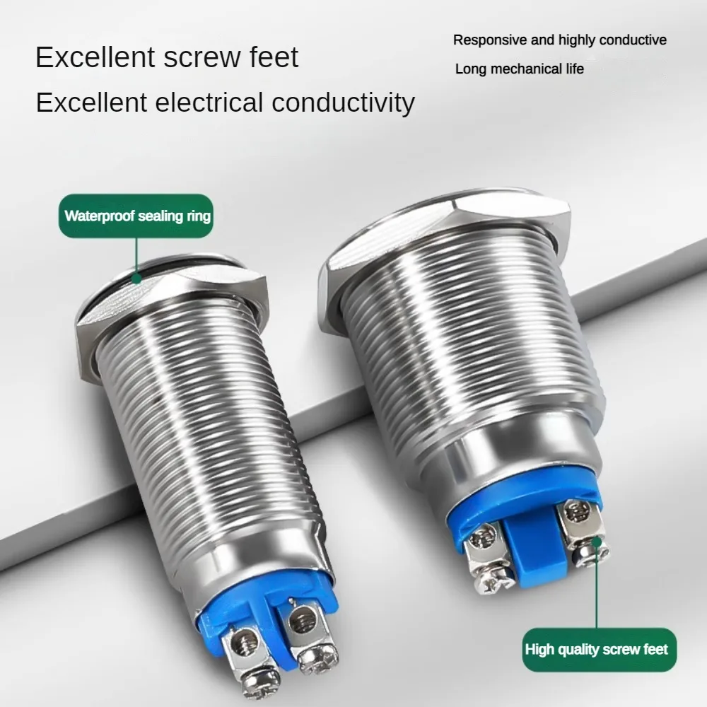 Металлический зуммер 16/19/22/25 мм вспышка яркий сигнал мигающая лампа мигающий