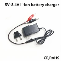 high quality 8 4v 1a li ion battery charger ac100v 240v 5060hz 1000ma 5v 8 4v battery adapter dc5521 5525